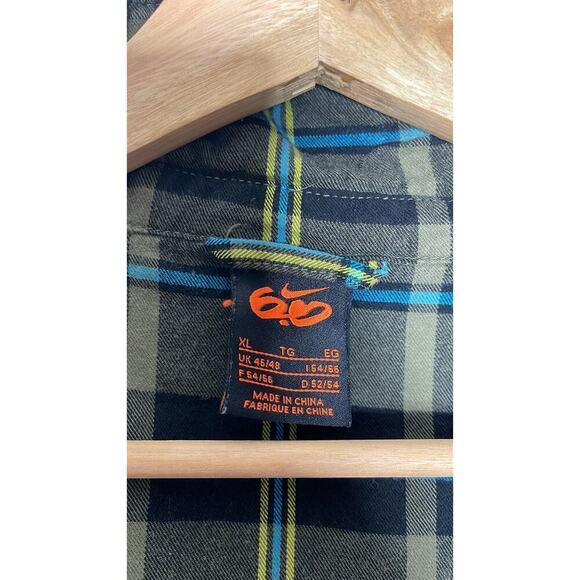 Nike 6.0 Plaid Flannel Hooded Button Down‎ Size XL - Picture 3 of 7